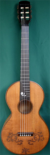 Early Musical Instruments, antique Romantic Guitar by Anonymous 1830s