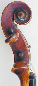 Chanot Type Dancemaster Violin, head side