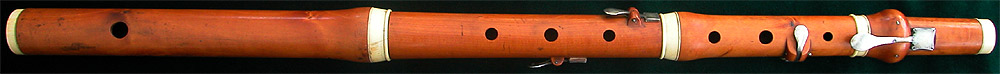 Early Musical Instruments, antique bone mounted boxwood Flute