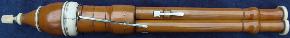 Early Musical Instruments, antique ivory mounted boxwood Flageolet by Bainbridge