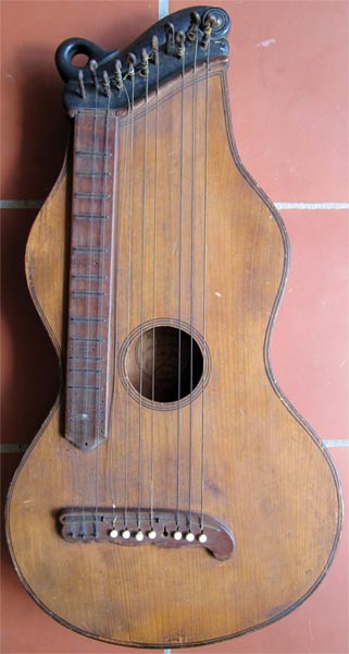 Early Musical Instruments, antique Zither or Cittern by Tr�mpi