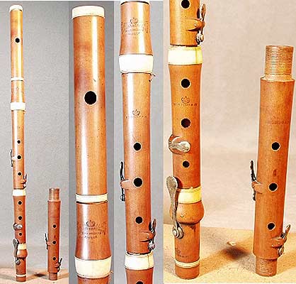 Early Musical Instruments, antique boxwood Flute by Goulding & D'Almaine