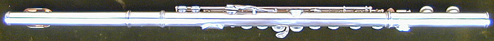Silver Flute by Boehm & Mendler, back view