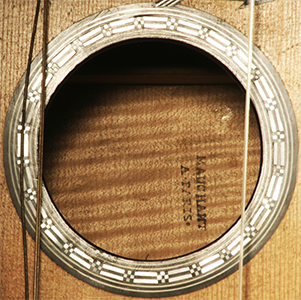 Early Musical Instruments part of the Bruderlin Collection, antique Romantic Guitar by Mauchant from around 1820
