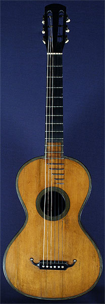 Early Musical Instruments part of the Bruderlin Collection, antique Romantic Guitar by Rene Lacote 1825