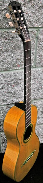 Early Musical Instruments part of the Bruderlin Collection, antique Romantic Guitar by Panormo 1827