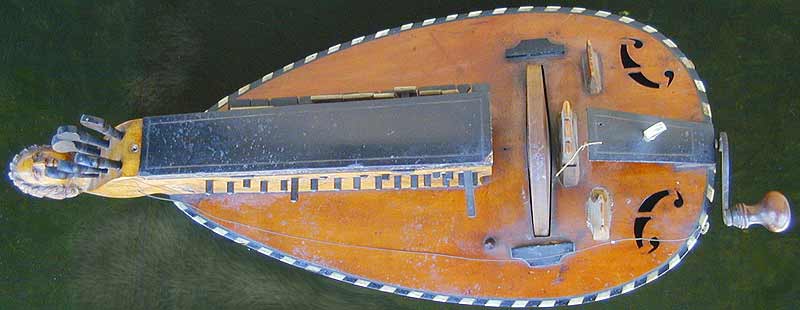Early Musical Instruments, antique Hurdy Gurdy by Colson
