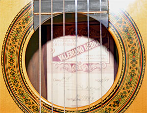Early Musical Instruments, Classical Guitar by Valeriano Bernal dated 1999