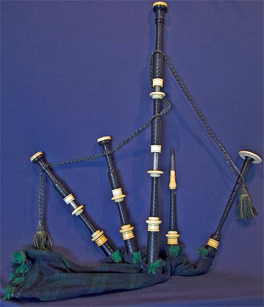 Early Musical Instruments, antique Bag Pipes by Peter Hendrson